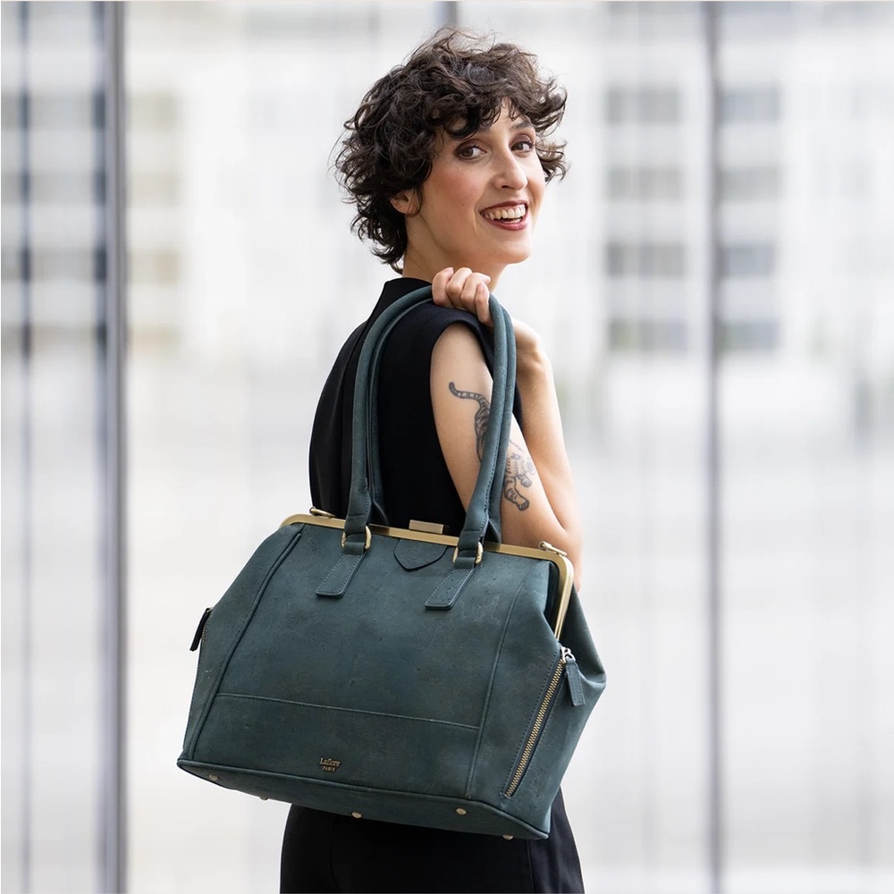 LaFlore Paris Doquintin Black Convertible bag